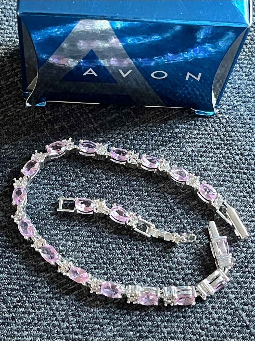 Avon Birthstone Color Tennis Bracelet - October Pink